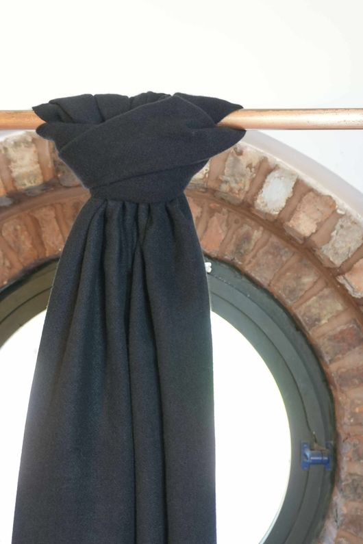 Highland Cotton Cashmere Scarf Black /20=